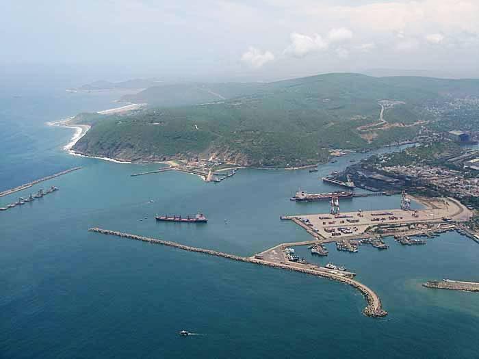 Vizag port aerial view
